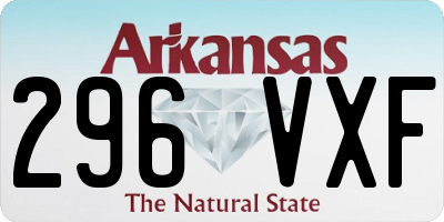 AR license plate 296VXF