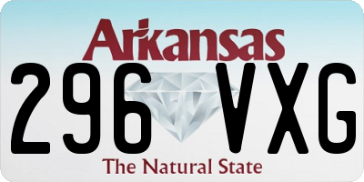 AR license plate 296VXG