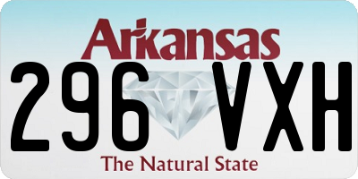 AR license plate 296VXH