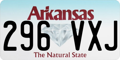 AR license plate 296VXJ