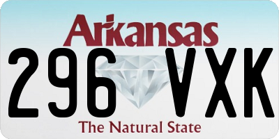 AR license plate 296VXK