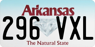 AR license plate 296VXL