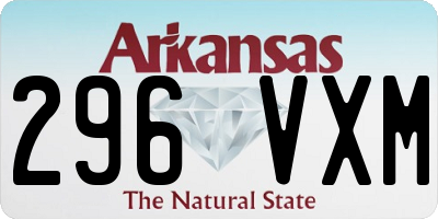 AR license plate 296VXM