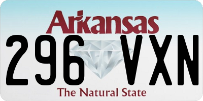 AR license plate 296VXN