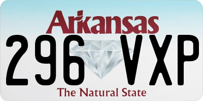 AR license plate 296VXP