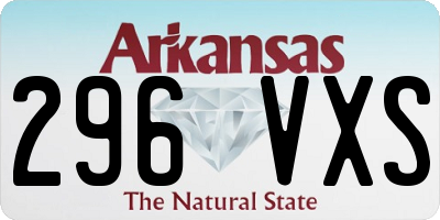 AR license plate 296VXS