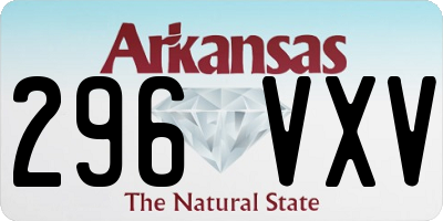 AR license plate 296VXV