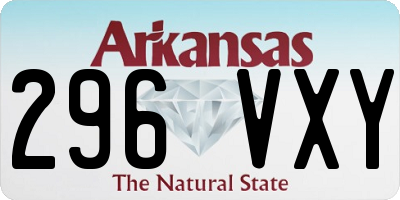 AR license plate 296VXY