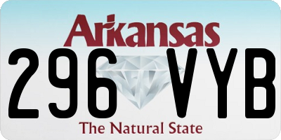 AR license plate 296VYB