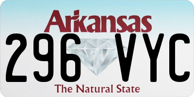 AR license plate 296VYC