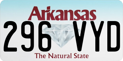 AR license plate 296VYD