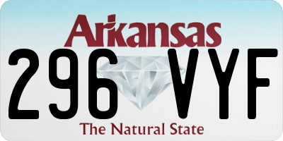 AR license plate 296VYF