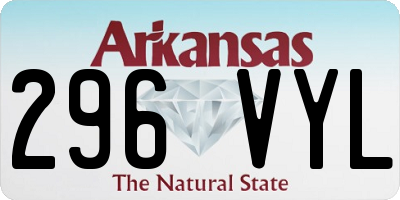 AR license plate 296VYL