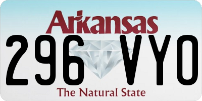 AR license plate 296VYO