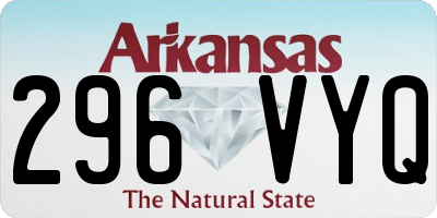 AR license plate 296VYQ