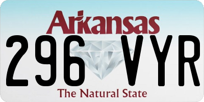 AR license plate 296VYR