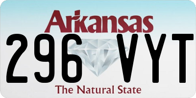 AR license plate 296VYT
