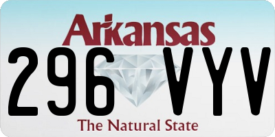 AR license plate 296VYV