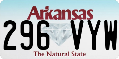 AR license plate 296VYW