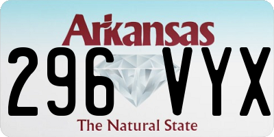 AR license plate 296VYX