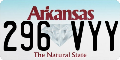 AR license plate 296VYY