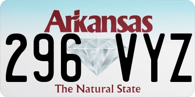 AR license plate 296VYZ