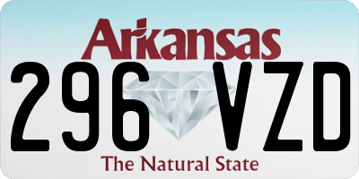 AR license plate 296VZD