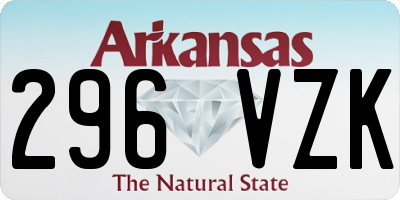 AR license plate 296VZK