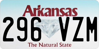 AR license plate 296VZM