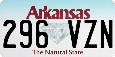 AR license plate 296VZN