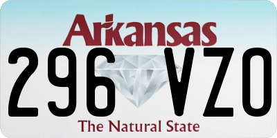 AR license plate 296VZO