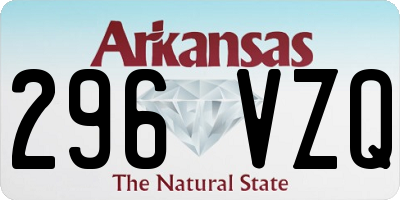 AR license plate 296VZQ