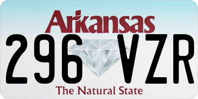 AR license plate 296VZR