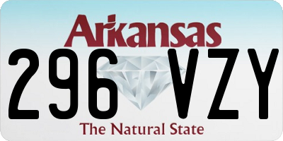AR license plate 296VZY