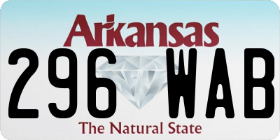 AR license plate 296WAB