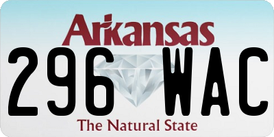 AR license plate 296WAC