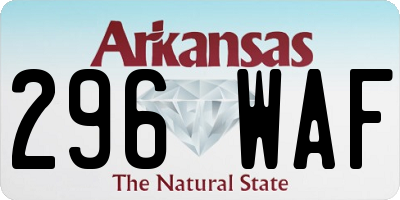 AR license plate 296WAF