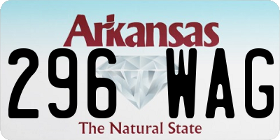 AR license plate 296WAG
