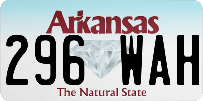 AR license plate 296WAH