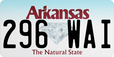 AR license plate 296WAI