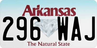 AR license plate 296WAJ