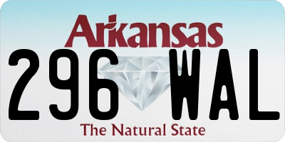 AR license plate 296WAL