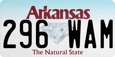 AR license plate 296WAM