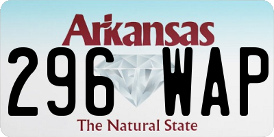 AR license plate 296WAP