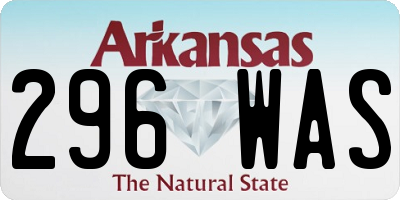 AR license plate 296WAS