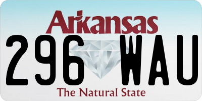 AR license plate 296WAU
