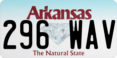 AR license plate 296WAV