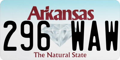 AR license plate 296WAW