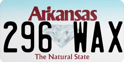 AR license plate 296WAX