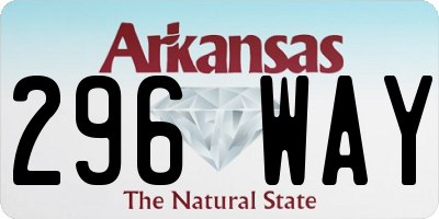 AR license plate 296WAY